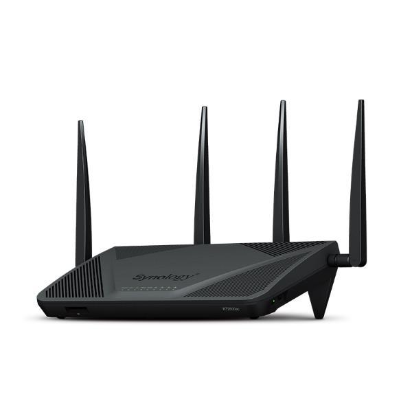 Synology RT2600ac - Router wireless - switch a 4 porte - GigE - Porte WAN: 2 - 802.11a/b/g/n/ac - Dual Band