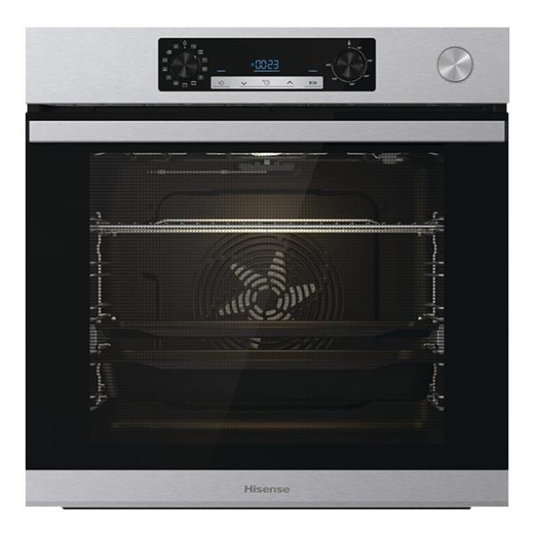 Hisense BSA66226AX - Forno - da incasso - nicchia - larghezza: 56 cm - prof. 55 cm - altezza: 59 cm - con sistema autopulente - Classe A - grigio/acciaio inossidabile