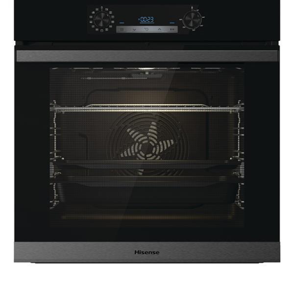 Hisense BSA65226AB - Forno - con funzione a vapore - da incasso - nicchia - larghezza: 56 cm - prof. 55 cm - altezza: 59 cm - con sistema autopulente - Classe A - nero