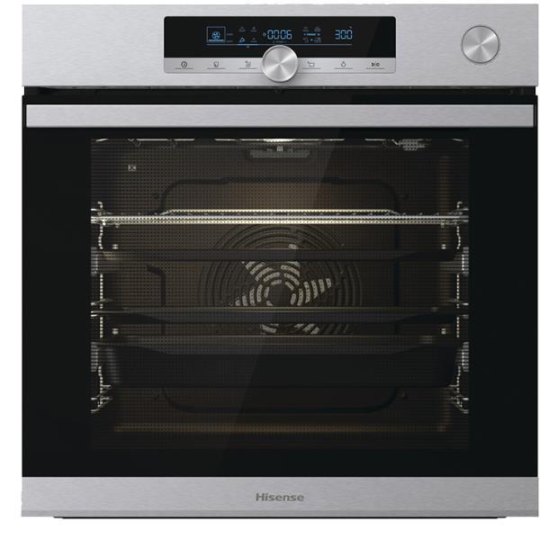 Hisense Essential BSA66334AX - Forno - con funzione a vapore - da incasso - nicchia - larghezza: 56 cm - prof. 55 cm - altezza: 59 cm - Classe A+ - acciaio inossidabile
