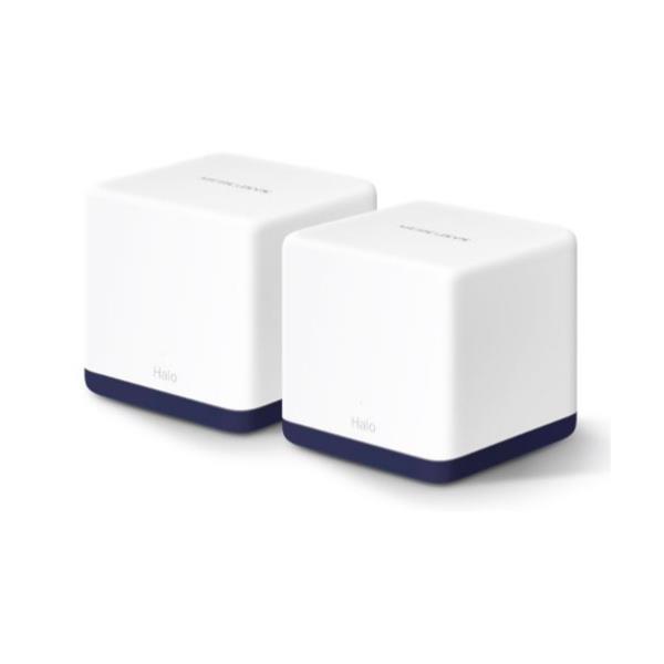 MERCUSYS HALO H50G (2-PACK) ROUTER WIRELESS AC1900 WHOLE-HOME DUAL BAND Mesh 3 PORTE GIGABIT x UNITA' 3 ANTENNE INTERNE 2 PZ. BIANCO