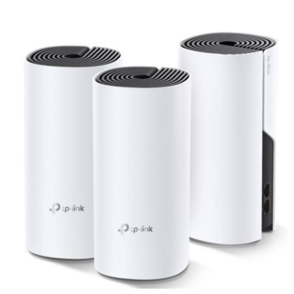 TP-Link Deco E4 - Impianto Wi-Fi (3 router) - maglia - 802.11a/b/g/n/ac - Dual Band (pacchetto di 3)