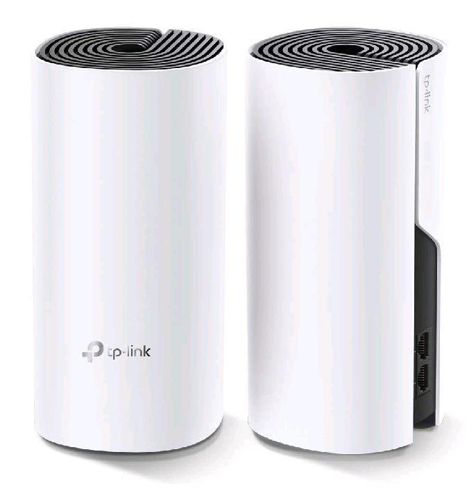 TP-Link Deco E4 - Impianto Wi-Fi (2 router) - fino a 2800 mq - maglia - 802.11a/b/g/n/ac - Dual Band