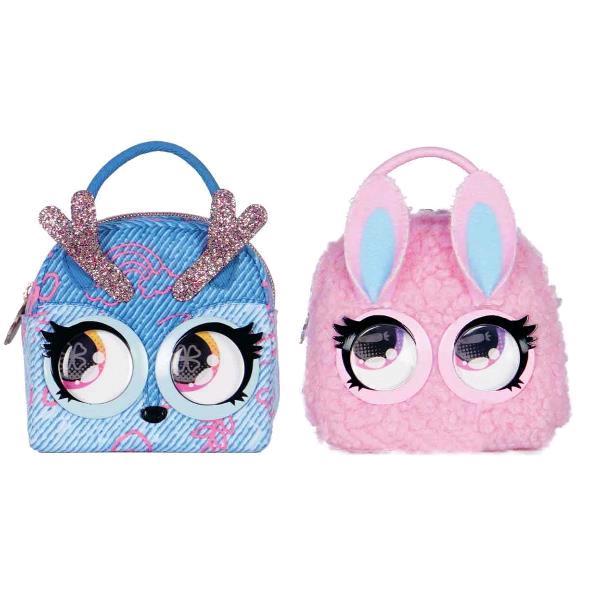 Spin Master Purse Pets Micros Baddie Bat - Stylish Small Purse with Eye Roll Feature