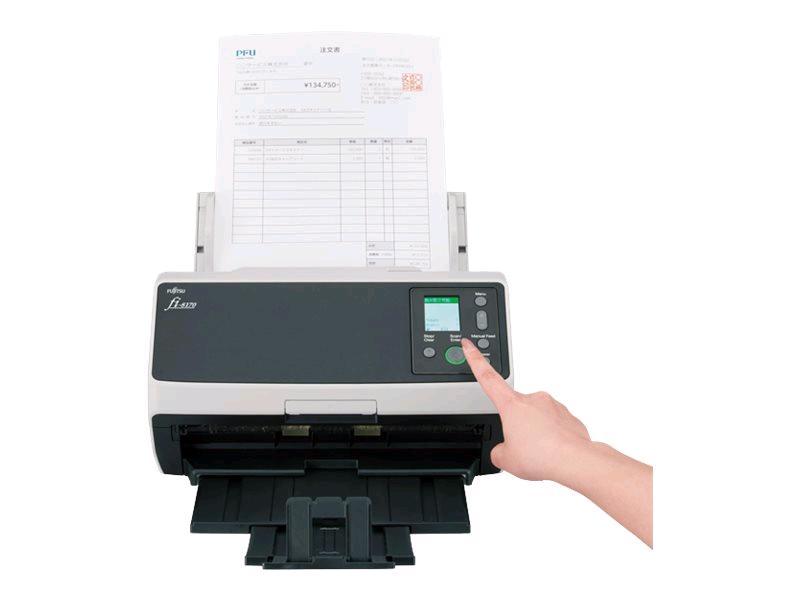 Ricoh fi-8170 - Scanner documenti - CIS duale - Duplex - 216 x 355.6 mm - 600 dpi x 600 dpi - fino a 70 ppm (mono) / fino a 70 ppm (colore) - ADF (Alimentatore automatico documenti) (100 fogli) - fino a 10000 scansioni al giorno - Gigabit LAN, USB 3.2 Gen