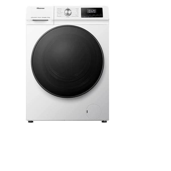 Hisense WDQA9014EVJM - Lavasciuga - larghezza: 59.5 cm - prof. 61 cm - altezza: 84.5 cm - caricamento frontale - 66 litri - 9 kg - 1400 rpm - bianco