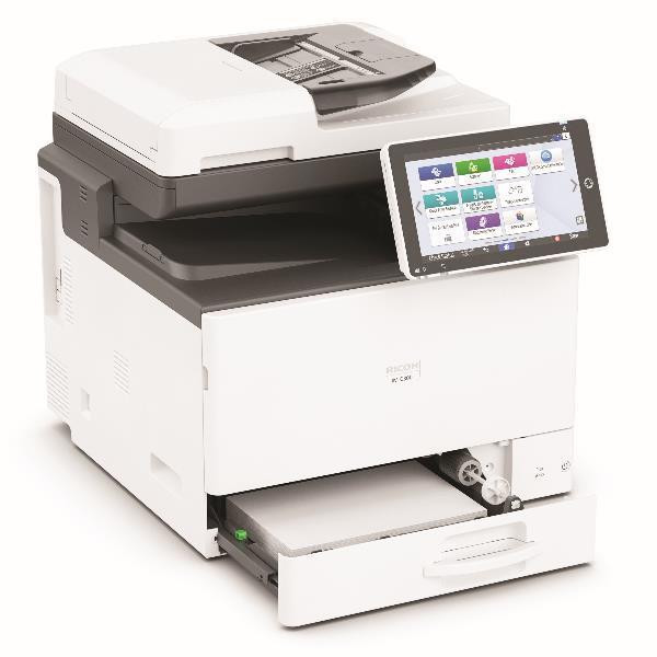 Ricoh IM C300F - Stampante multifunzione - colore - laser - A4 (210 x 297 mm) (originale) - A4 (supporti) - fino a 30 ppm (copia) - fino a 30 ppm (stampa) - 250 fogli - 33.6 Kbps - USB, Gigabit LAN, host USB, NFC