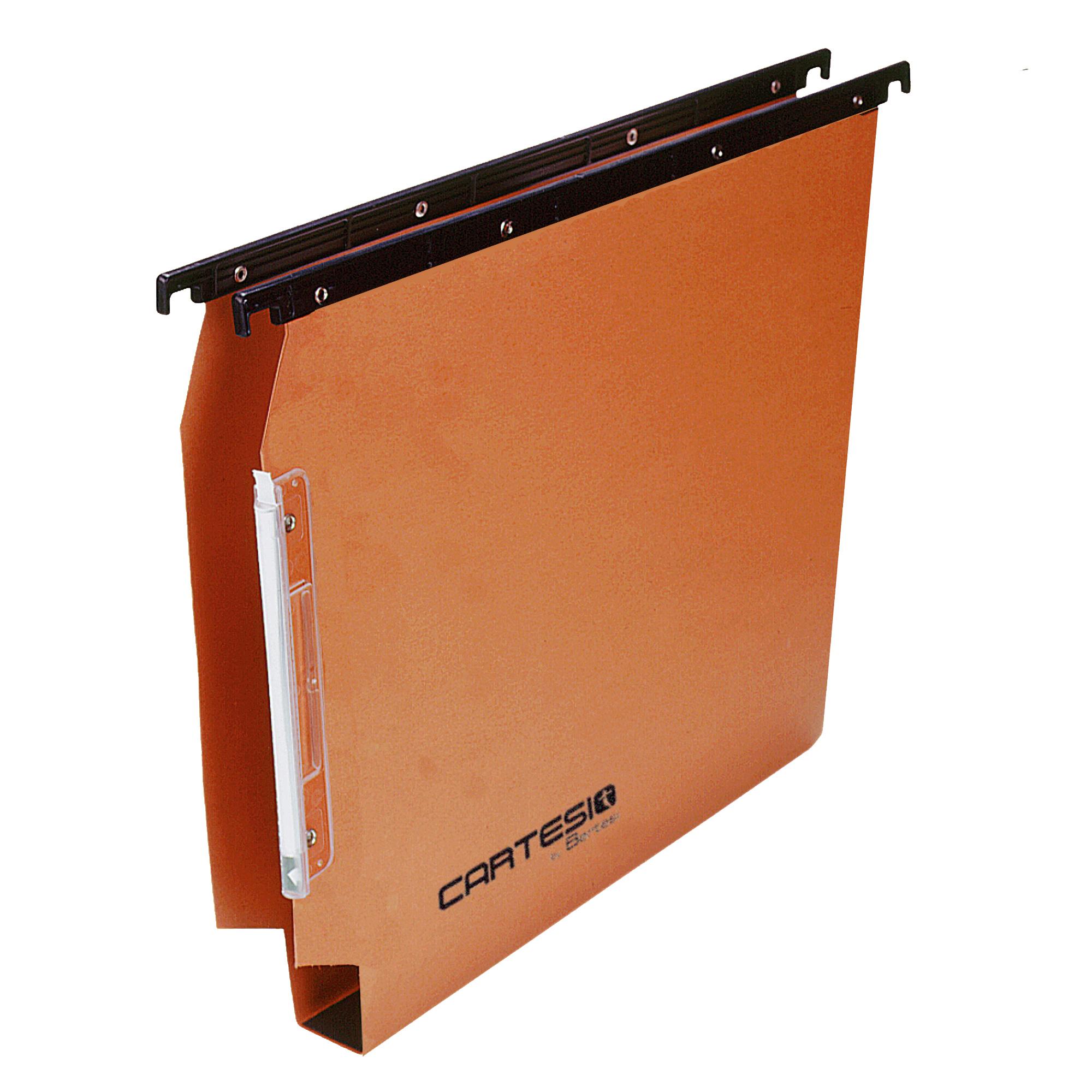 Cartella sospesa Cartesio Eco-logica - armadio - 33 cm - fondo U - 33 x 28 cm - arancio - Bertesi
