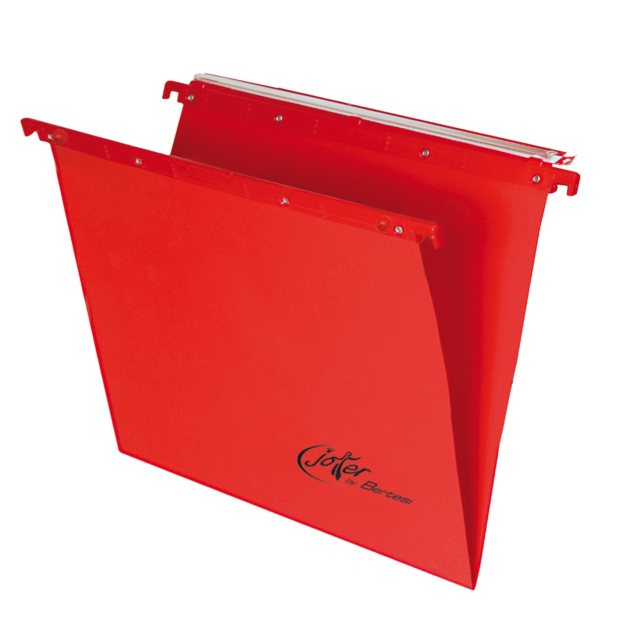Cartella sospesa Joker - cassetto - interasse 33 cm - fondo V - 31,3 x 25 cm - rosso - Bertesi