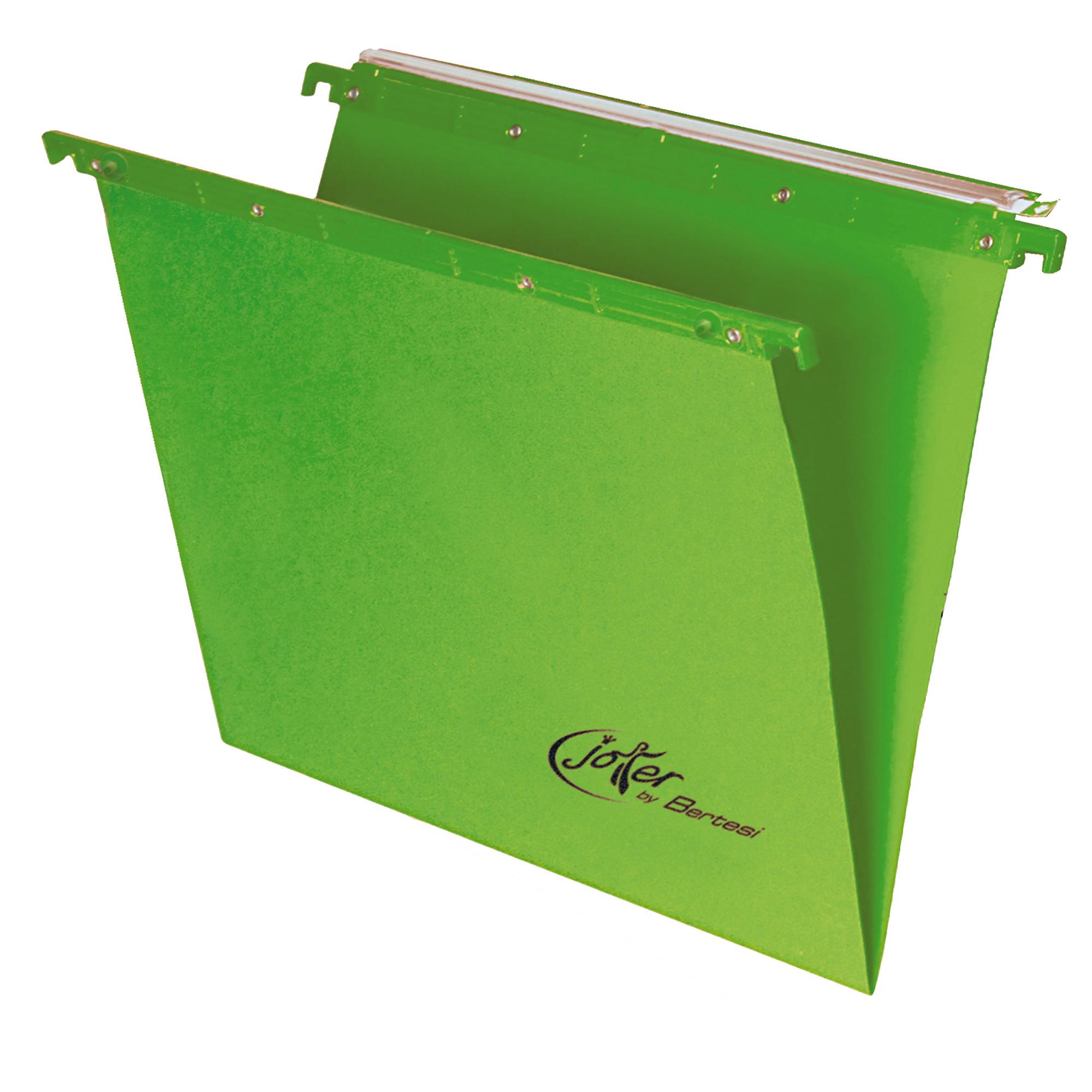 Cartella sospesa Joker - cassetto - interasse 39 cm - fondo V - 37 x 25 cm - verde - Bertesi