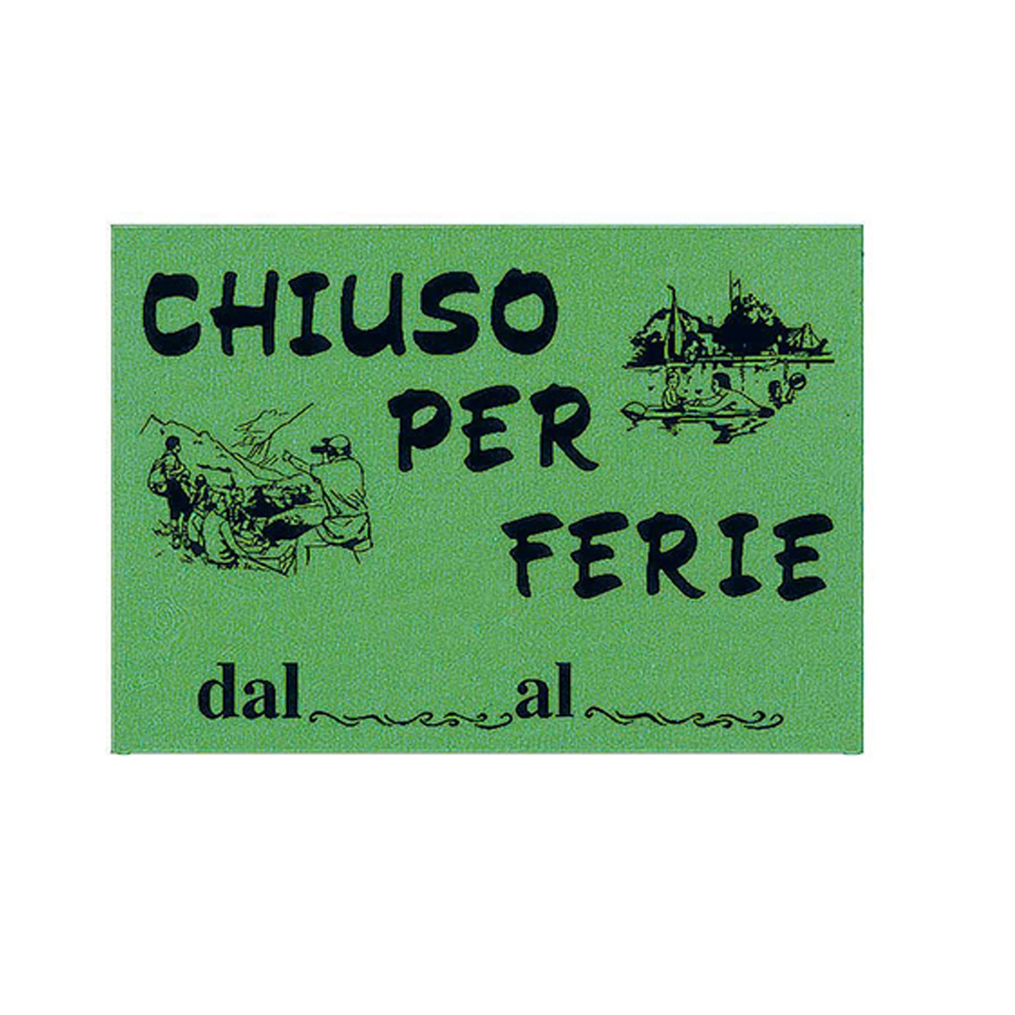 Cartello in cartoncino CHIUSO PER FERIE - 16x23 …
