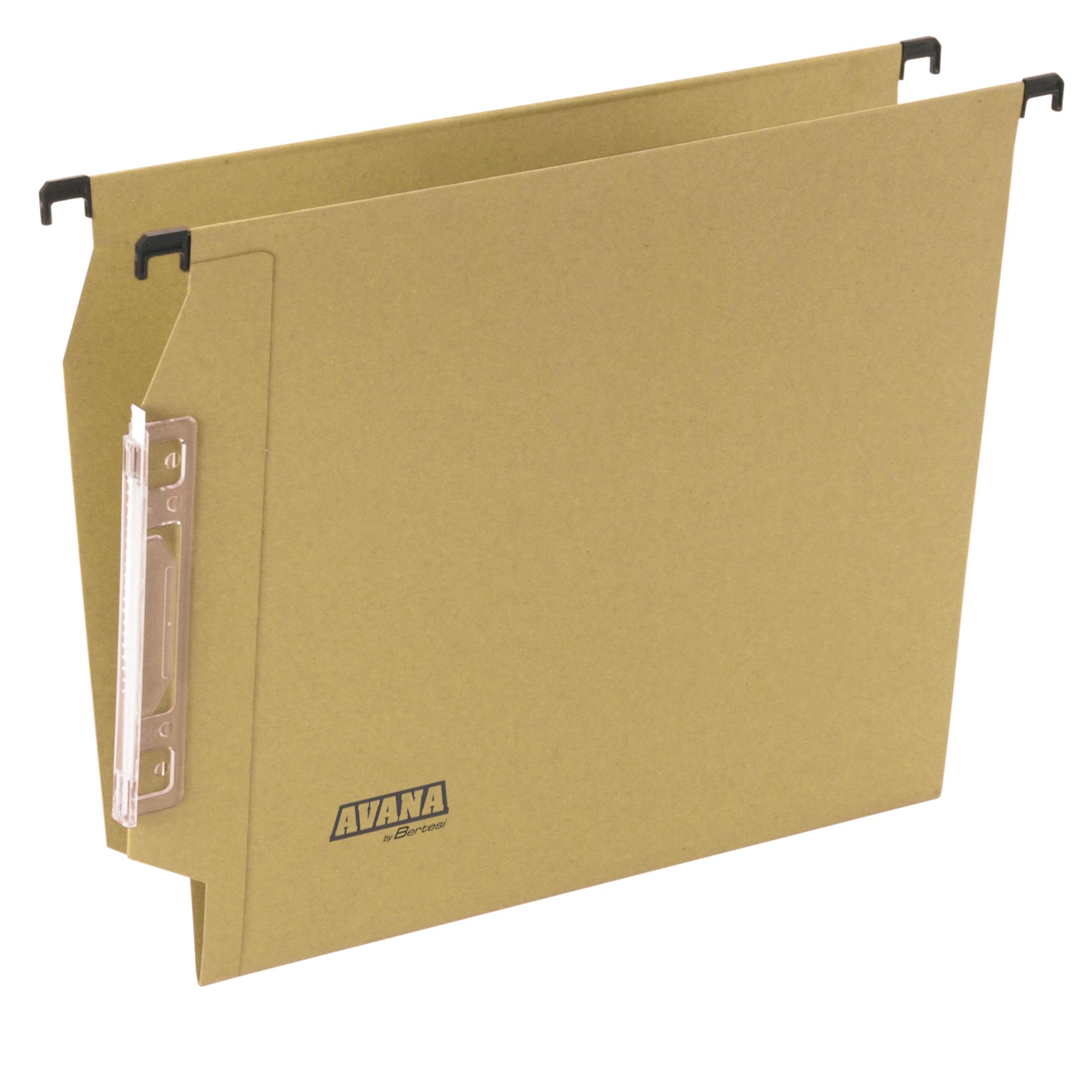Cartella sospesa Avana - armadio - interasse 33 cm - fondo V - 32,6 x 27,5 cm - avana - Bertesi