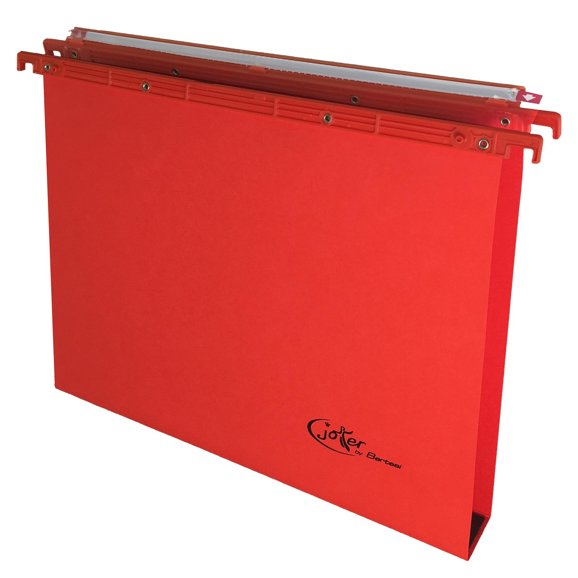 Cartella sospesa Joker - cassetto - interasse 39 cm - fondo U - 37 x 25 cm - rosso - Bertesi