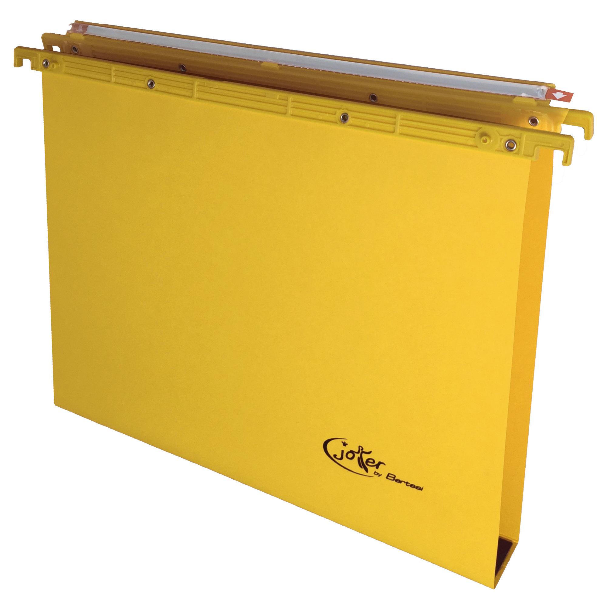 Cartella sospesa Joker - cassetto - interasse 39 cm - fondo U - 37 x 25 cm - giallo - Bertesi