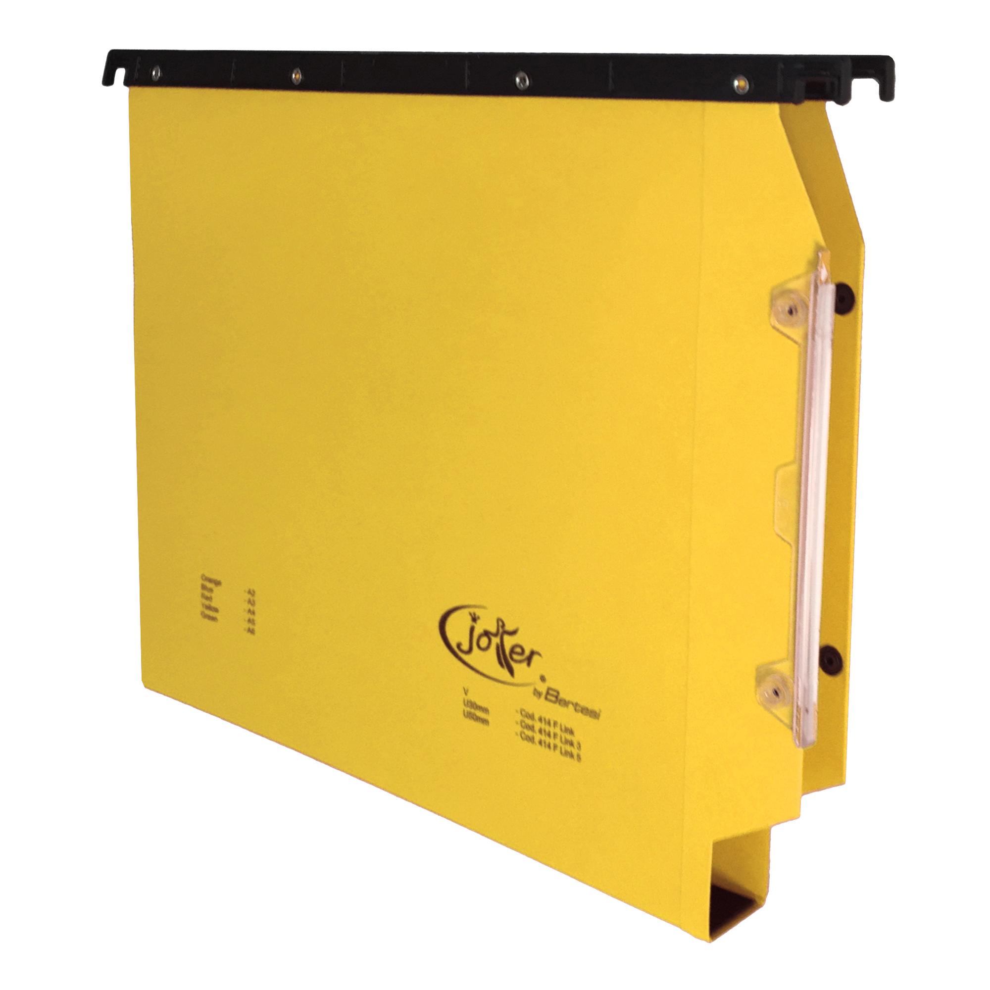 Cartella sospesa Joker - armadio - interasse 33 cm - fondo U - 33 x 28 cm - giallo - Bertesi