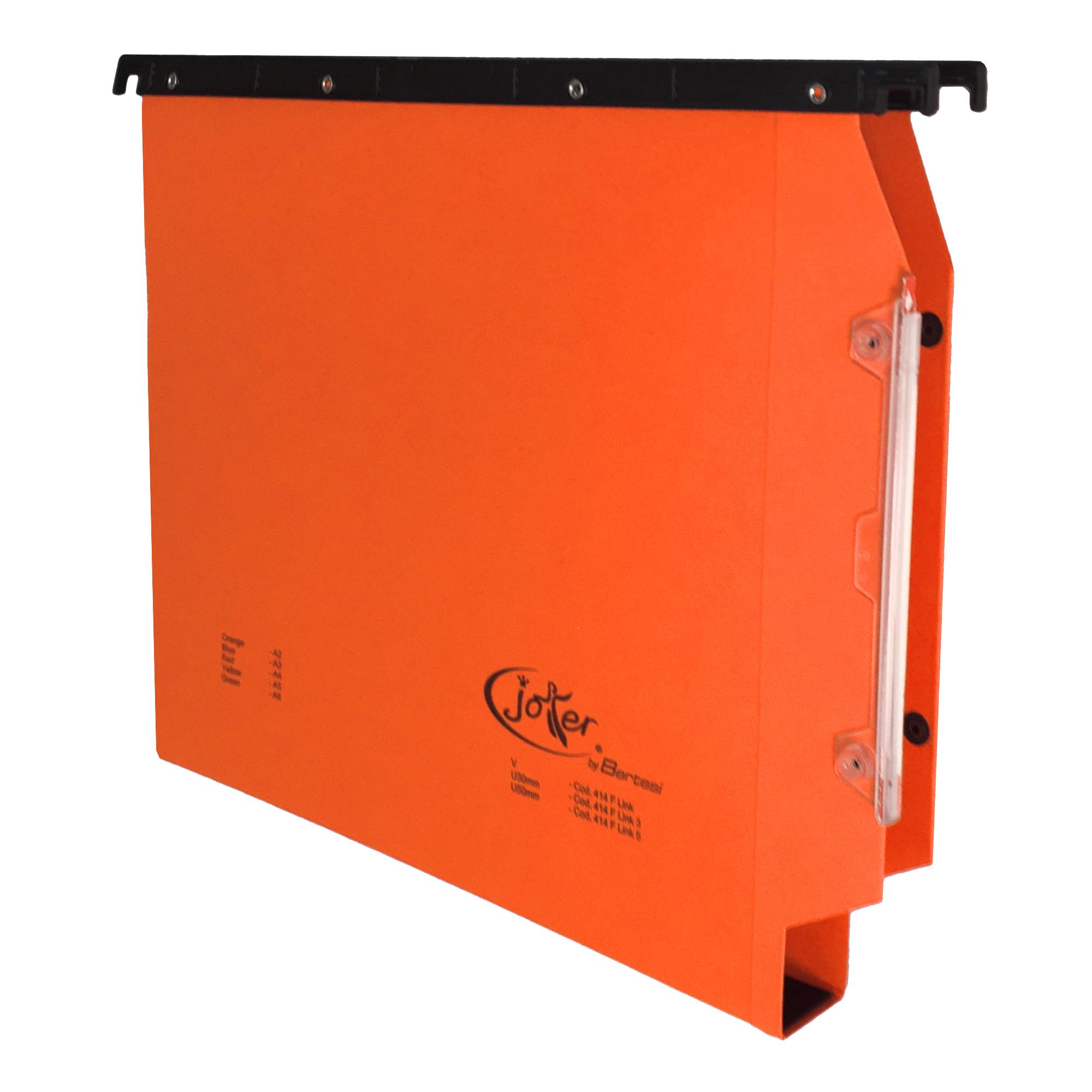 Cartella sospesa Joker - armadio - interasse 33 cm - fondo U - 33 x 28 cm - arancio - Bertesi