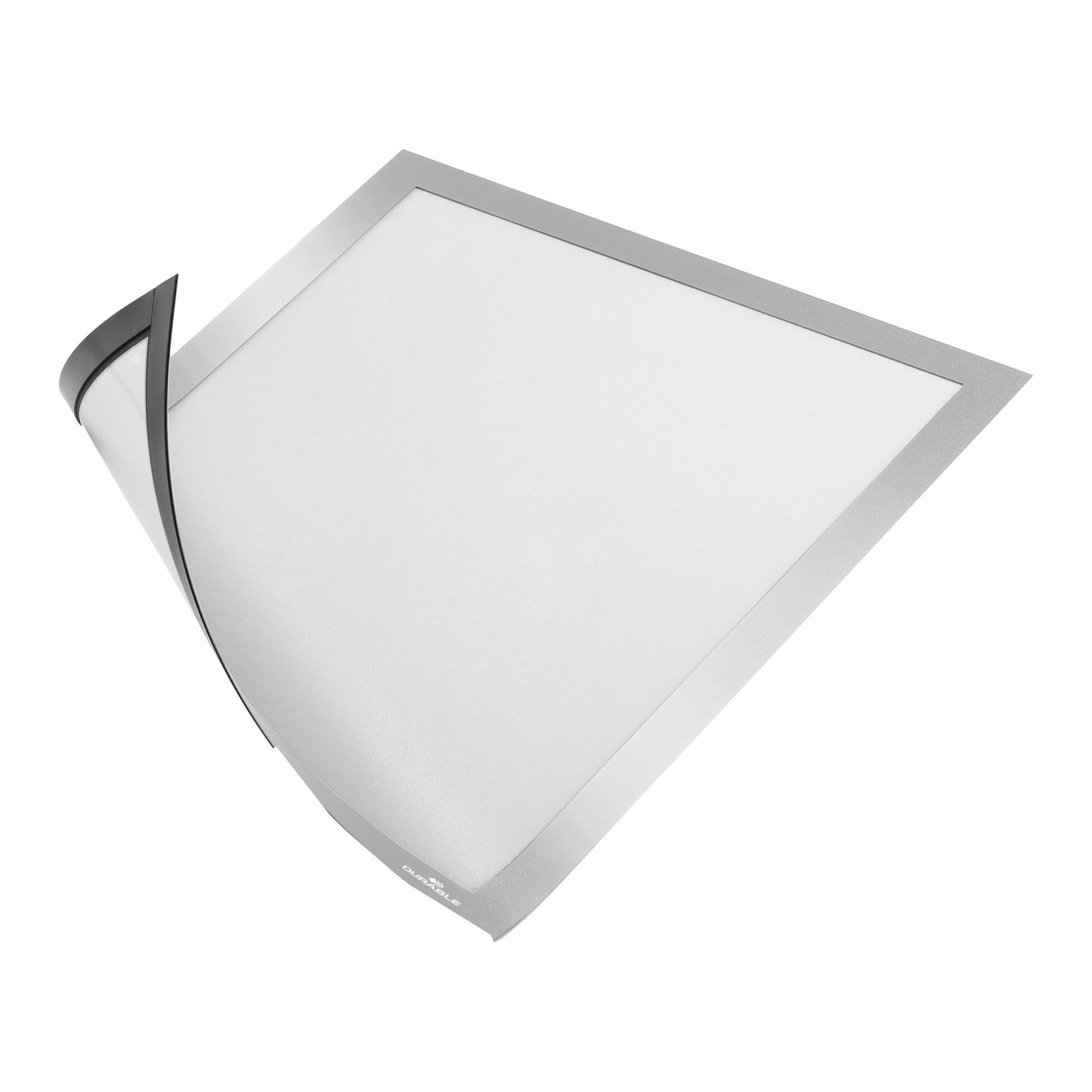 DURABLE DURAFRAME MAGNETIC - Portadocumenti - per A4 - magnetica - argento (pacchetto di 5)