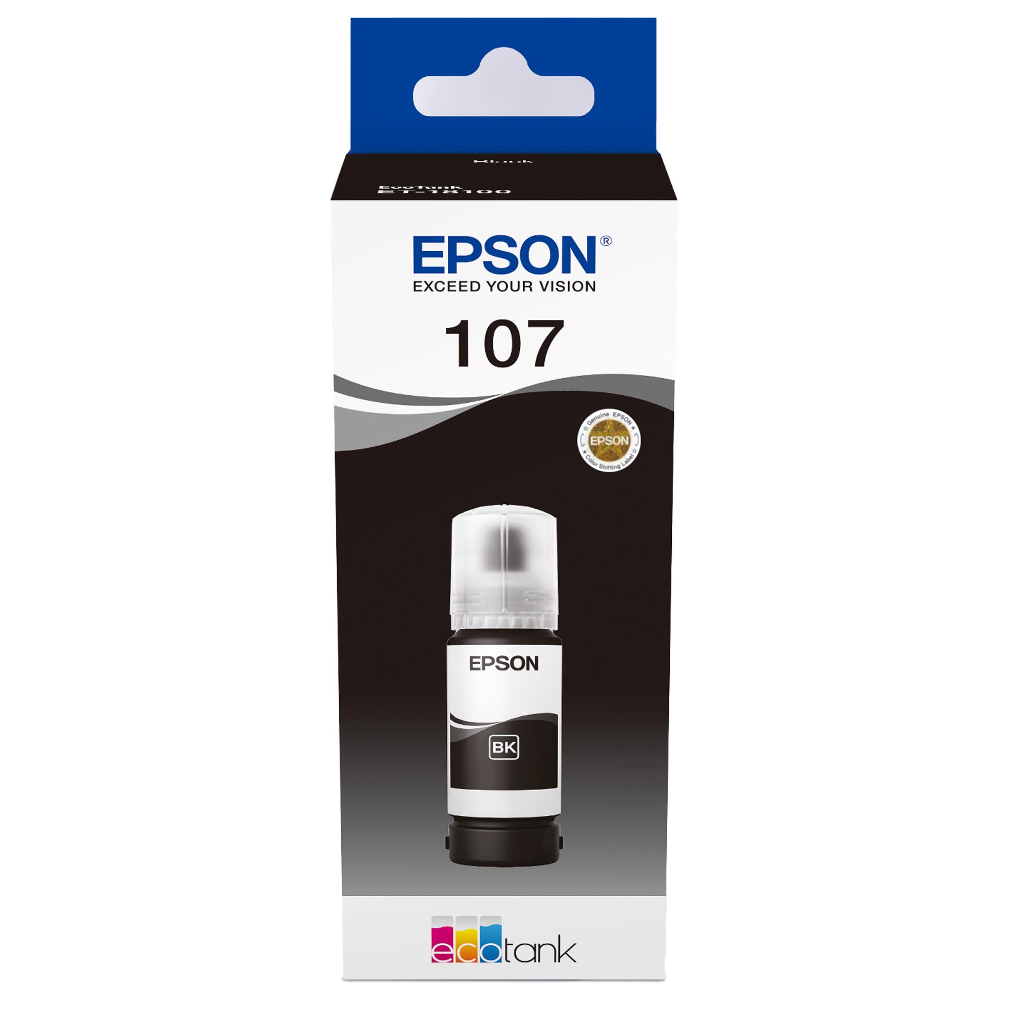 Epson EcoTank 107 - 70 ml - nero - originale - ricarica inchiostro - per EcoTank ET-18100