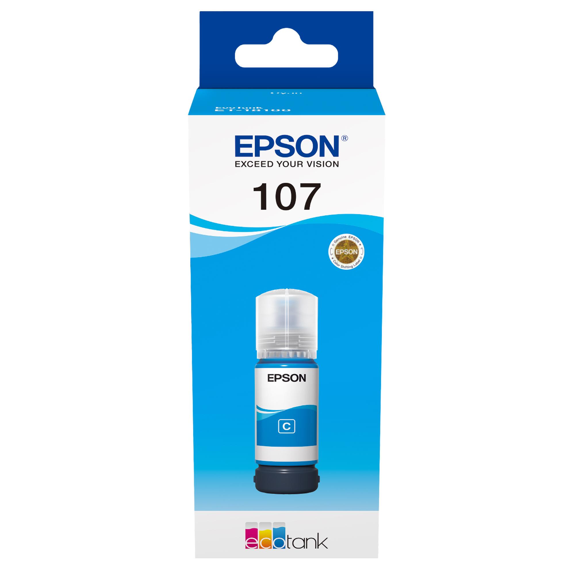 Epson EcoTank 107 - 70 ml - ciano - originale - ricarica inchiostro - per EcoTank ET-18100