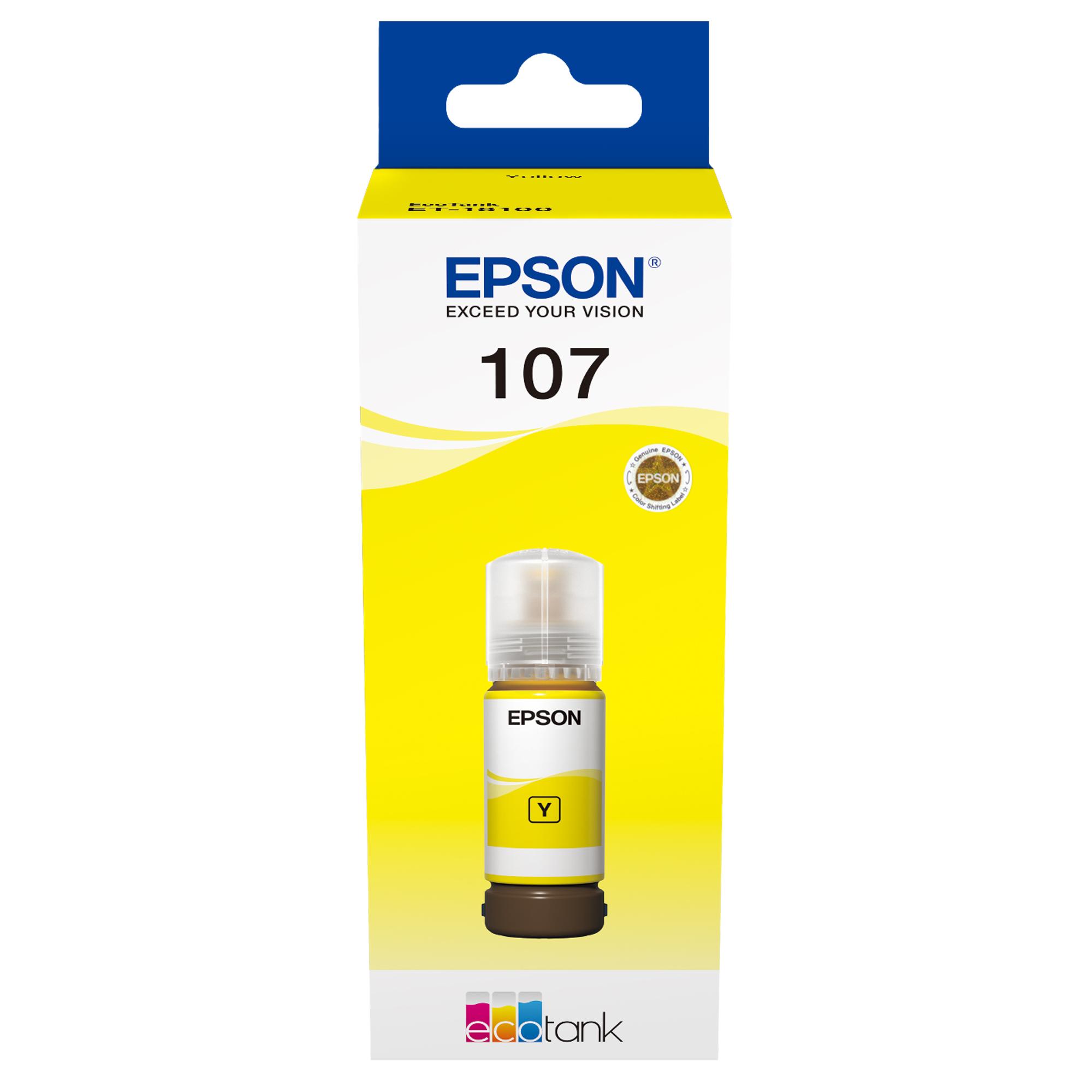 Epson EcoTank 107 - 70 ml - giallo - originale - ricarica inchiostro - per EcoTank ET-18100