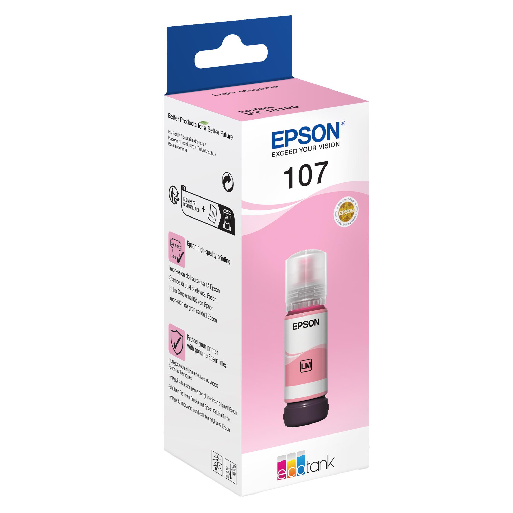 Epson EcoTank 107 - 70 ml - magenta chiaro - originale - ricarica inchiostro - per EcoTank ET-18100