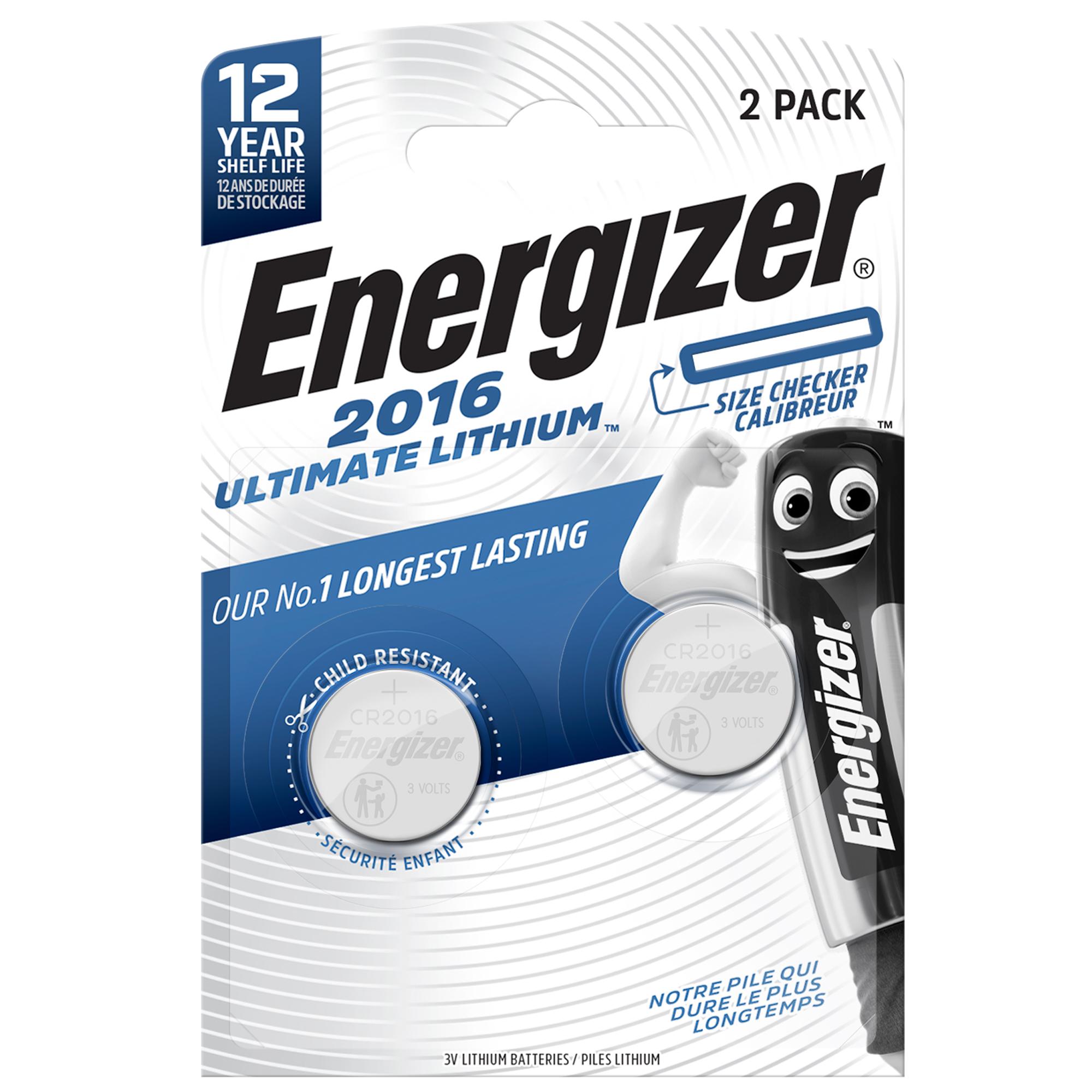 Energizer Batteria a bottone CR2016 Ultimate Lithium Performance BP2 3V