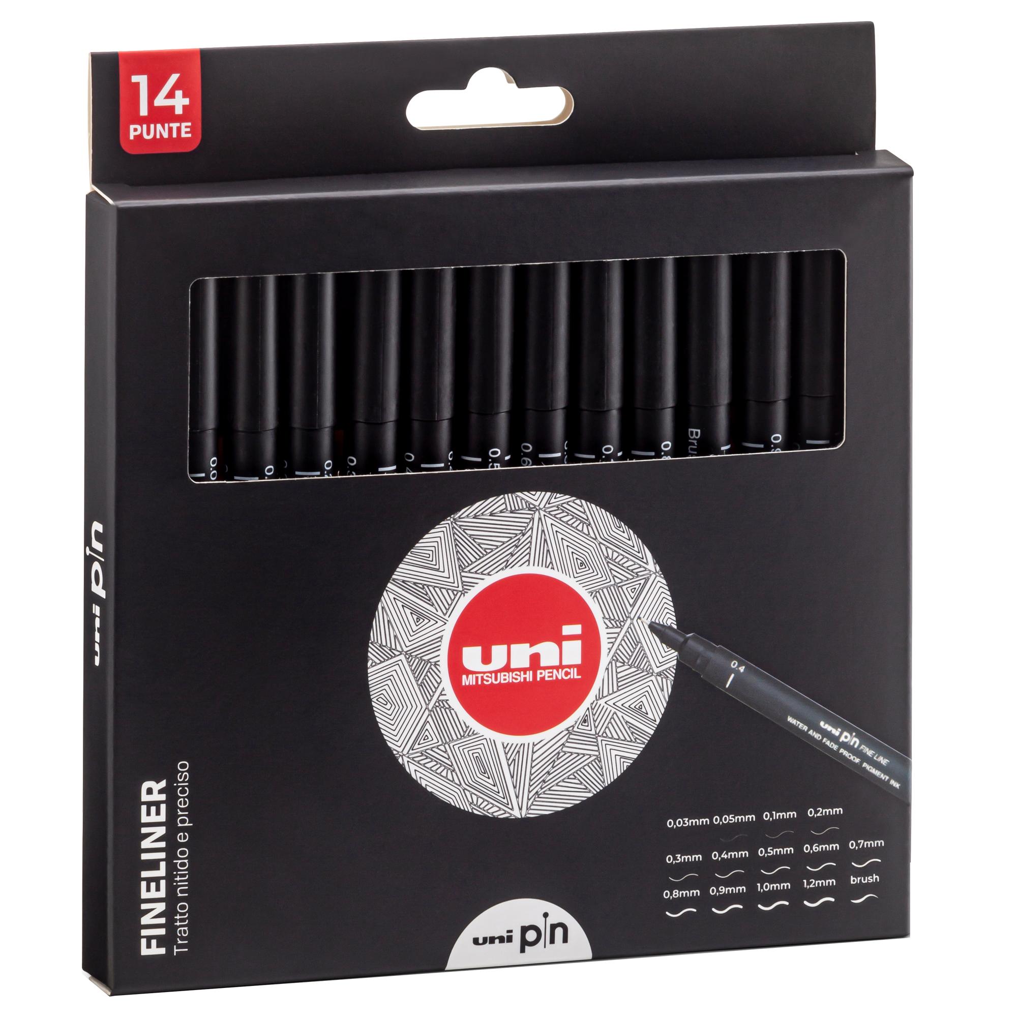 Astuccio Pin fineliner - nero - 14 gradazioni …