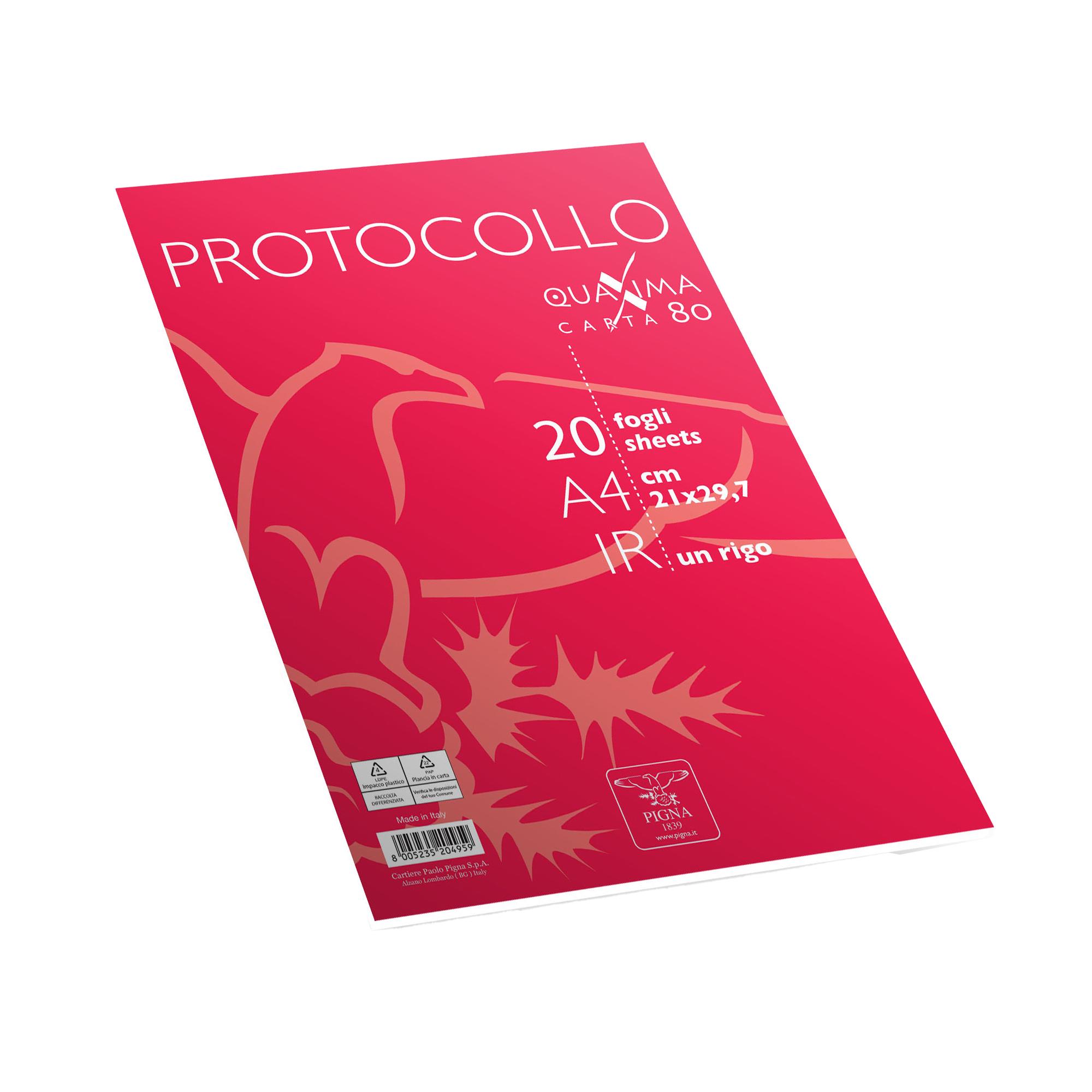 Fogli protocollo Quaxima - A4 - 1rigo - …