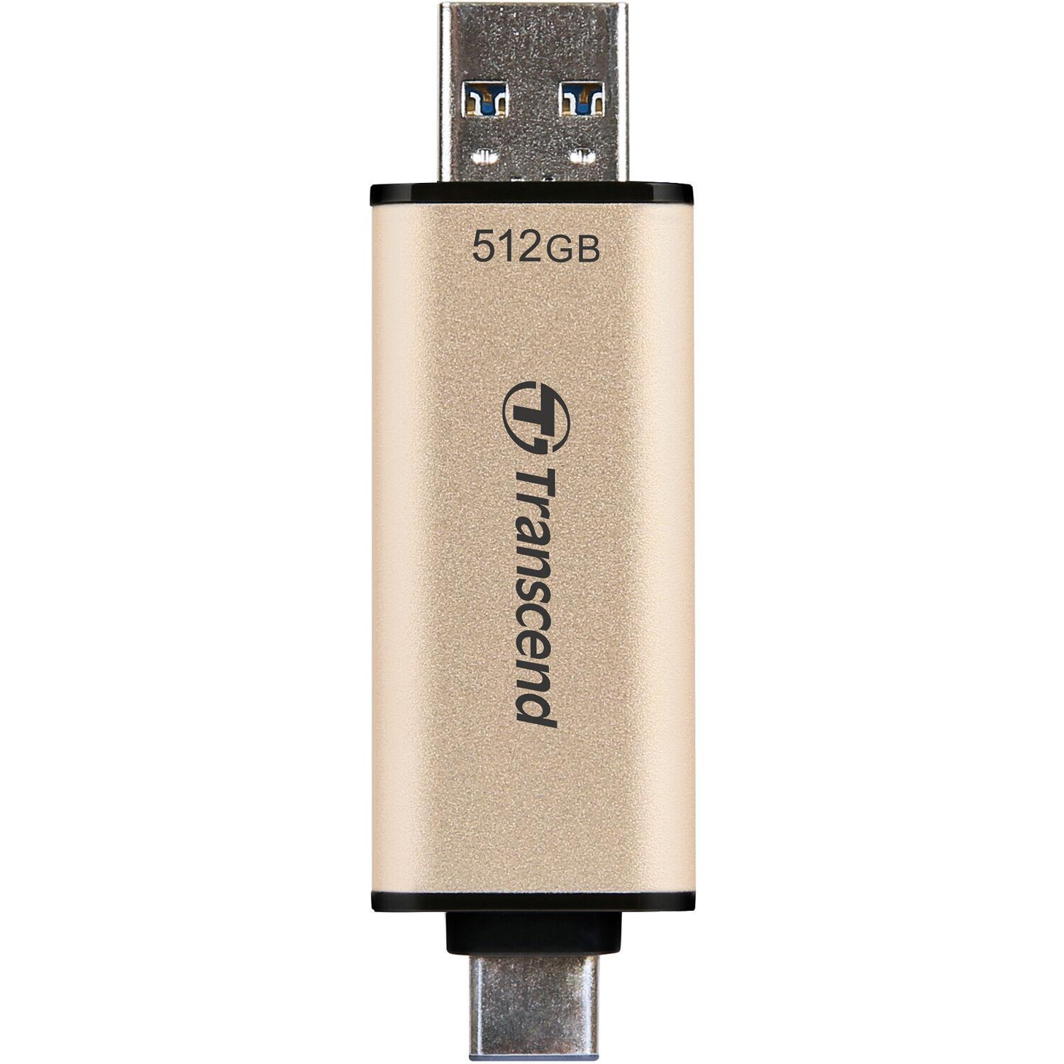 Transcend JetFlash 930C - Chiavetta USB - 512 GB - USB 3.2 Gen 1 / USB-C - oro