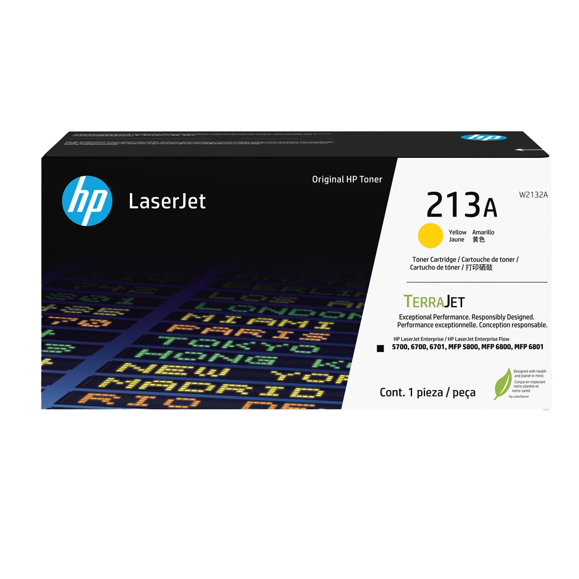 HP 213A - Giallo - originale - LaserJet - cartuccia toner (W2132A) - per Color LaserJet Enterprise 5700dn, 6700dn, MFP 5800dn, MFP 6800dn