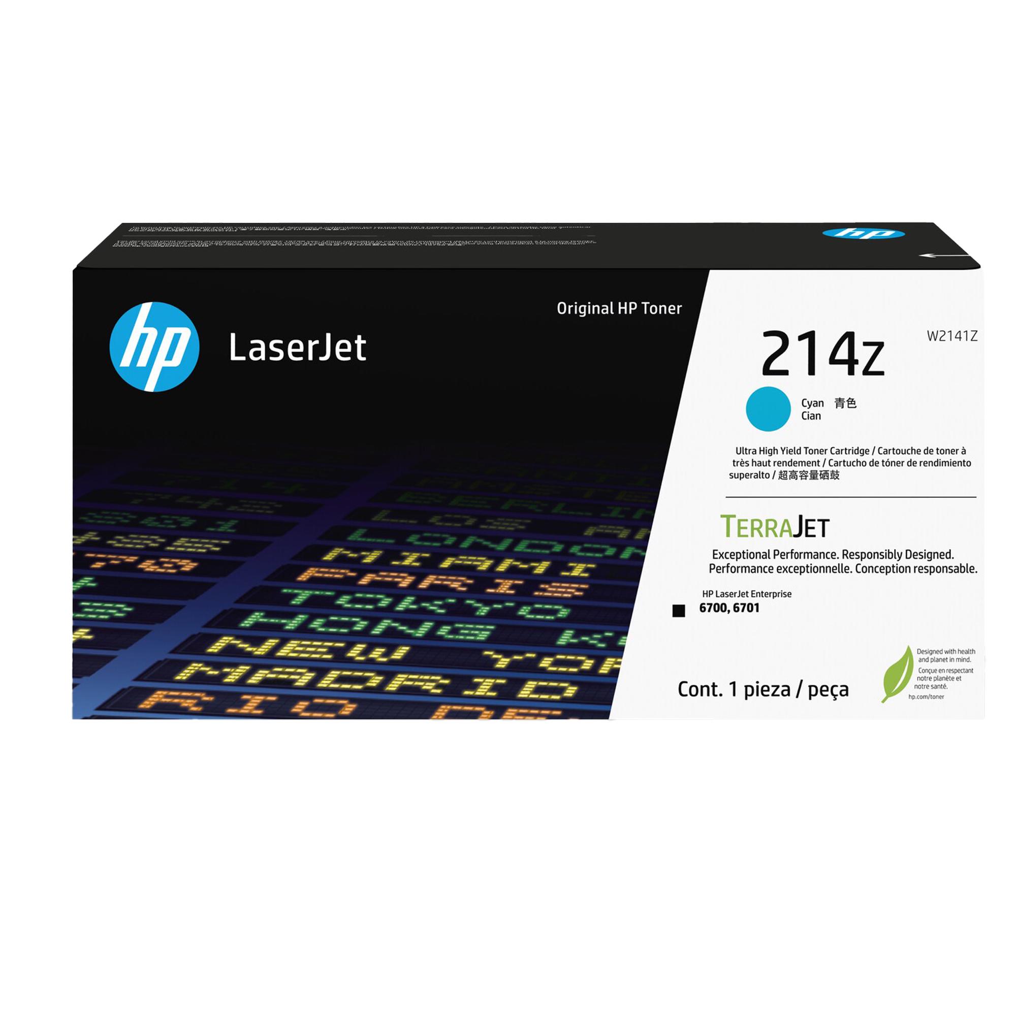 HP 214Z - Alta resa - ciano - originale - LaserJet - cartuccia toner (W2141Z) - per Color LaserJet 6701dn; Color LaserJet Enterprise 6700dn