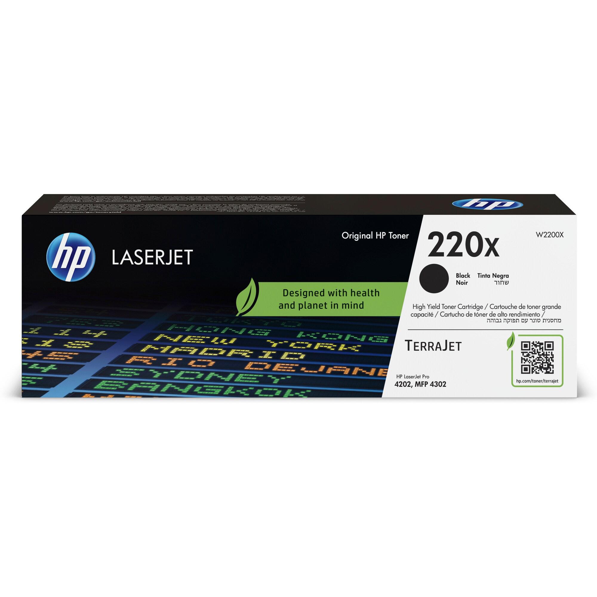 HP 220X - Alta resa - nero - originale - LaserJet - scatola - cartuccia toner (W2200X) - per Color LaserJet 4302; Color LaserJet Pro 4202, 4302, MFP 4303