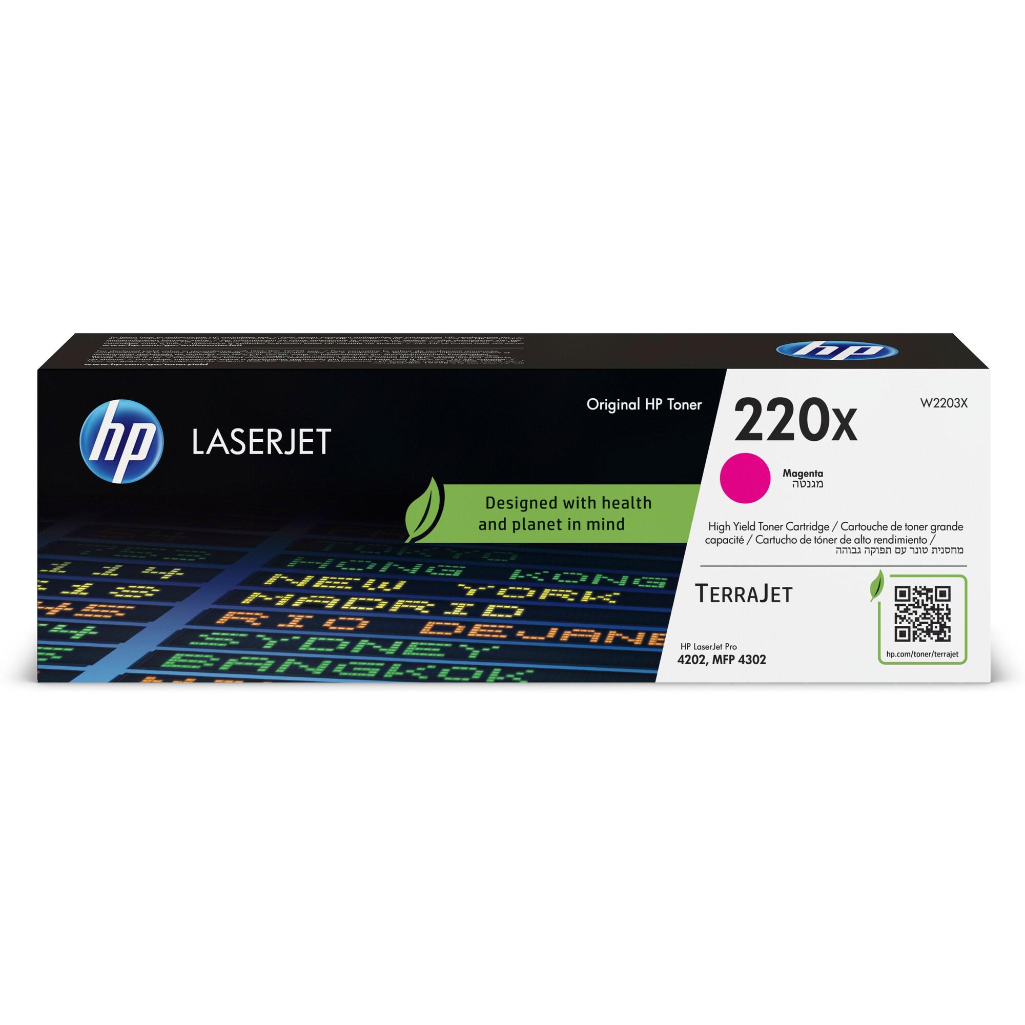 HP 220X - Magenta - originale - LaserJet - cartuccia toner (W2203X) - per Color LaserJet Pro MFP 4301, MFP 4303