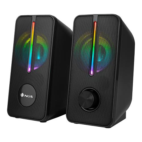 NGS GSX-150 ALTOPARLANTI PER PC 12W ILLUMINAZIONE LED RGB CONNESSIONE USB BLACK