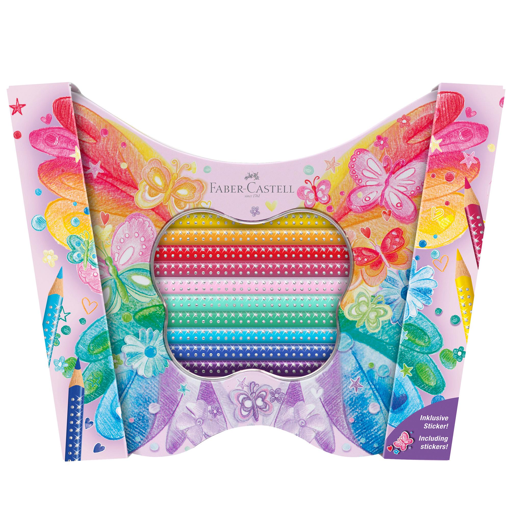 Astuccio Farfalla matite colorate Sparkle - colori assortiti …