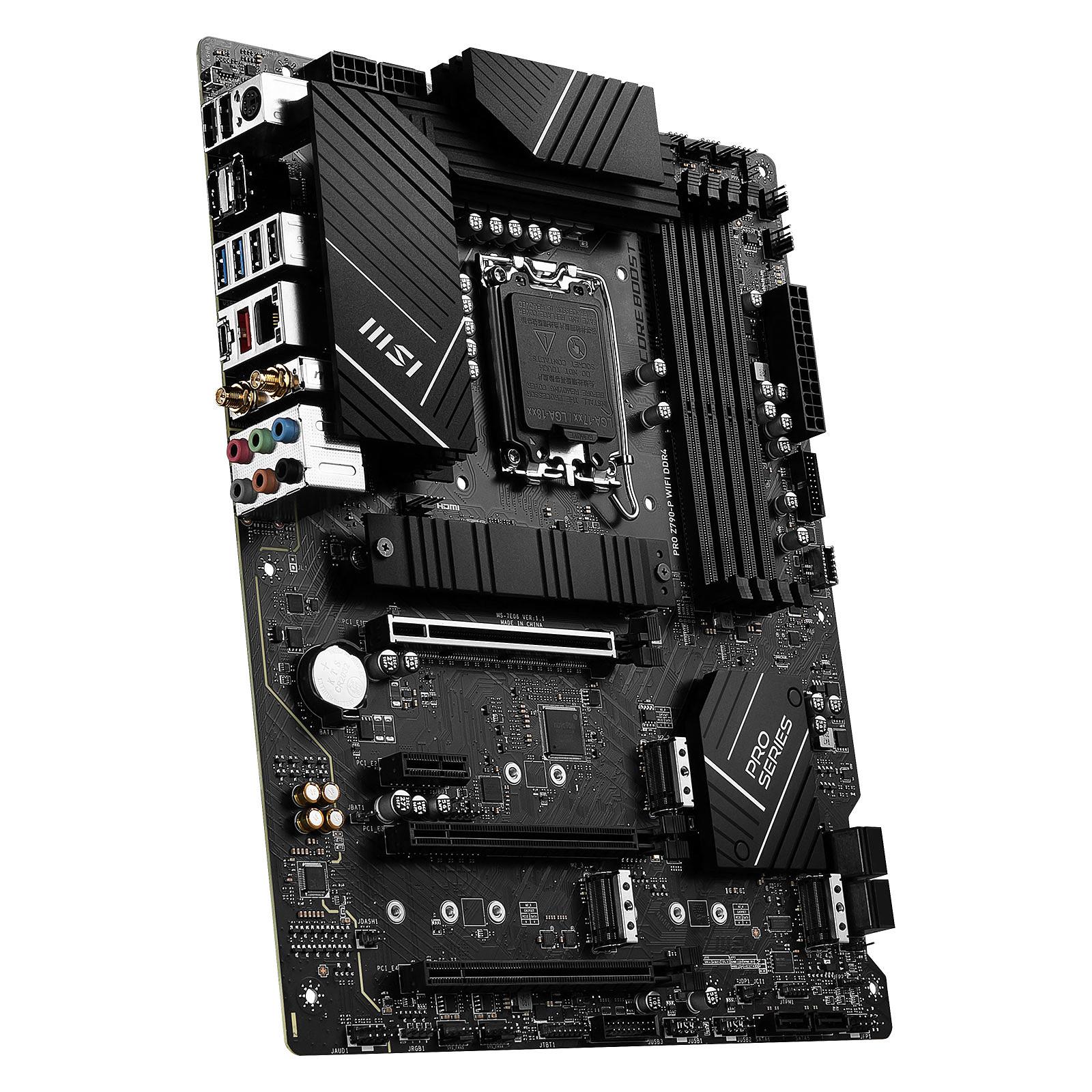 MSI PRO Z790-P WIFI - Scheda madre - ATX - Socket LGA1700 - Z790 Chipset - USB-C Gen2, USB 3.2 Gen 1, USB 3.2 Gen 2, USB-C Gen 2x2 - 2.5 Gigabit LAN, Wi-Fi 6, Bluetooth - scheda grafica (richiesta CPU) - HD Audio (8 canali)