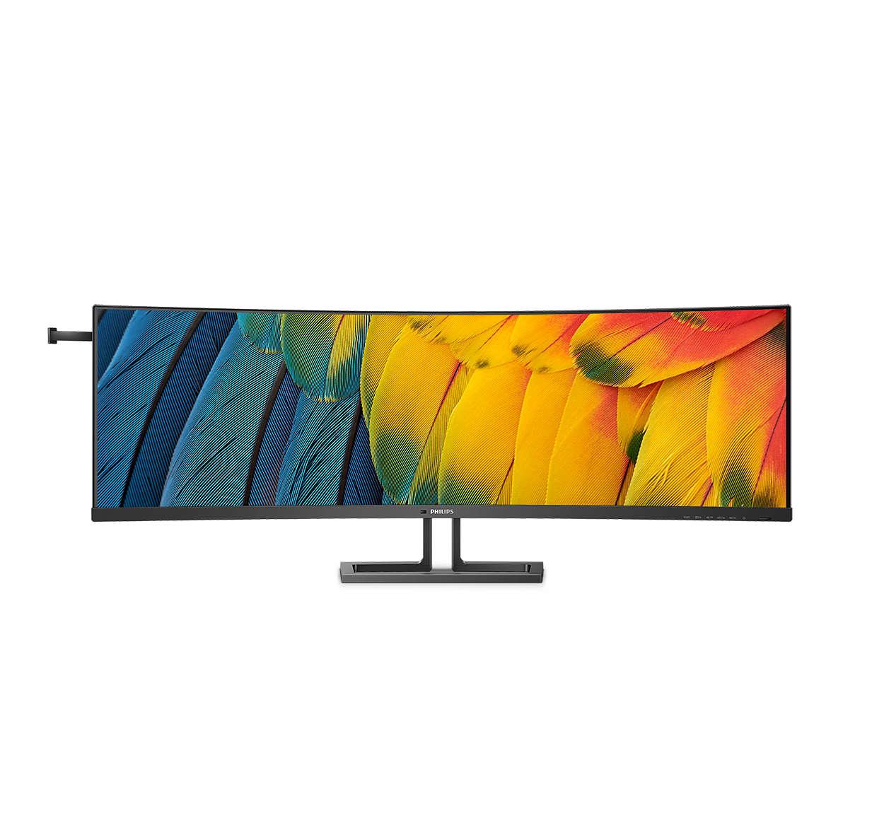 Philips 45B1U6900C - 6000 series - monitor a LED - curvato - 45" (44.5" visualizzabile) - 5120 x 1440 Dual Quad HD @ 75 Hz - VA - 450 cd/m² - 3000:1 - DisplayHDR 400 - 4 ms - 2xHDMI, DisplayPort, USB-C - altoparlanti - nero