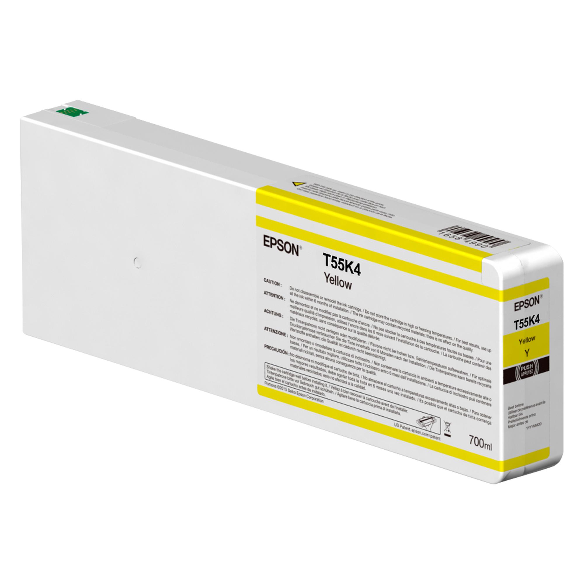 Epson T55K4 - 700 ml - giallo - originale - cartuccia d'inchiostro - per SureColor SC-P7000, SC-P7000V, SC-P9000, SC-P9000V