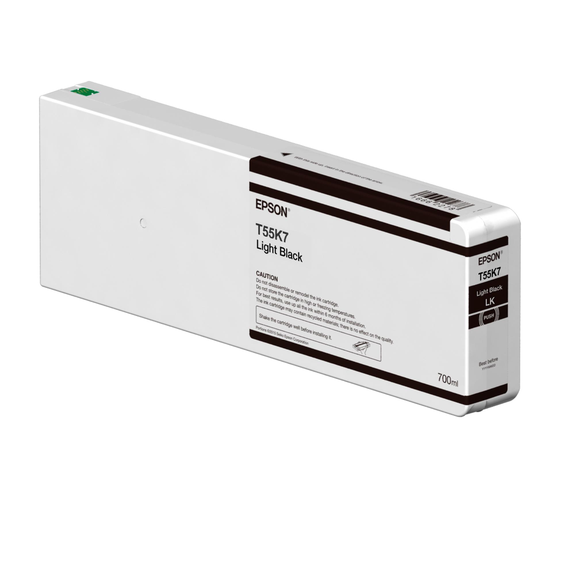 Epson T55K7 - 700 ml - nero chiaro - originale - cartuccia d'inchiostro - per SureColor SC-P7000V, SC-P9000V