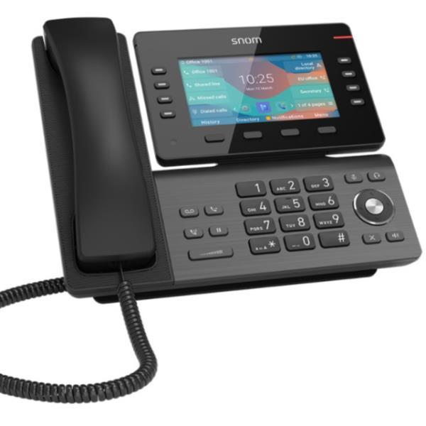 snom D862 - Telefono VoIP con ID chiamante - 3-way capacità di chiamata - SIP, RTCP, RTP, SRTP, SDP, SRTCP, RTCP-XR, SIPS, ICE - nero canna di fucile
