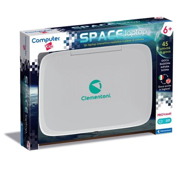 CLEMENTONI COMPUTER KID SPACE LAPTOP EDUCATIVO PARLANTE 45 ATTIVITA' INTERATTIVE GIOCO ELETTRONICO PER IMPARARE LETTERE NUMER E PAROLE