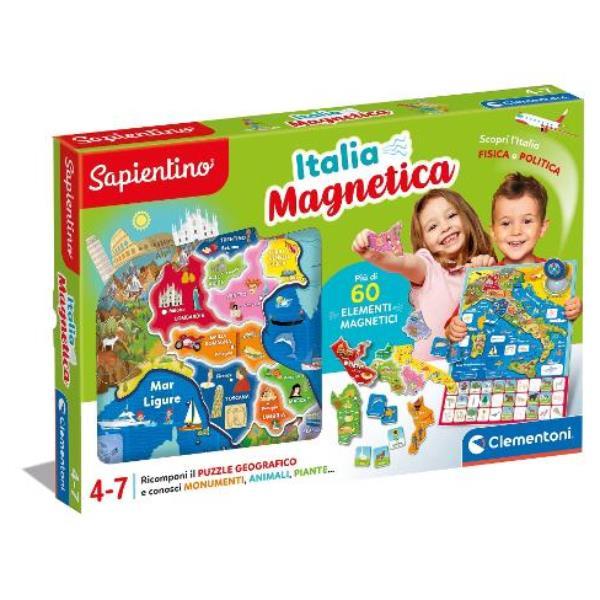 CLEMENTONI SAPIENTINO GEO PUZZLE MAGNETICO CARTINA ITALIA FISICA GIOCO EDUCATIVO