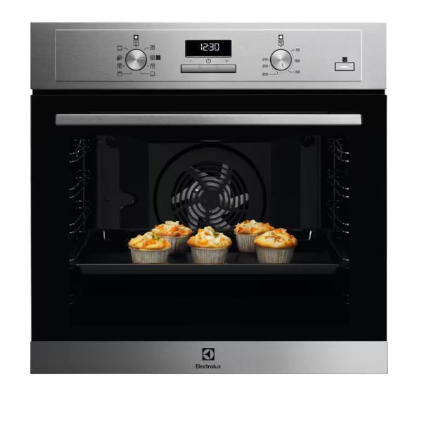 Electrolux SteamBake 600 COD3S40X - Forno - con funzione a vapore - da incasso - nicchia - larghezza: 56 cm - prof. 55 cm - altezza: 58 cm - con sistema autopulente - Classe A - acciaio inossidabile