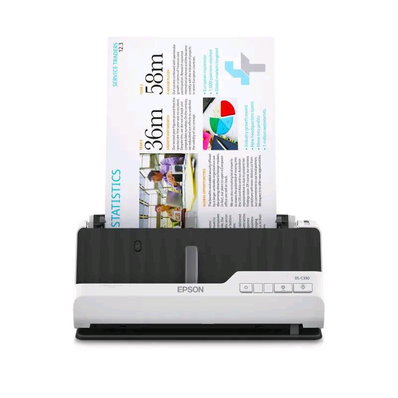 Epson DS-C330 - Scanner con alimentatore di fogli - Duplex - A4/Legal - 600 dpi x 600 dpi - ADF (Alimentatore automatico documenti) (20 pagine) - fino a 3500 scansioni al giorno - USB 2.0