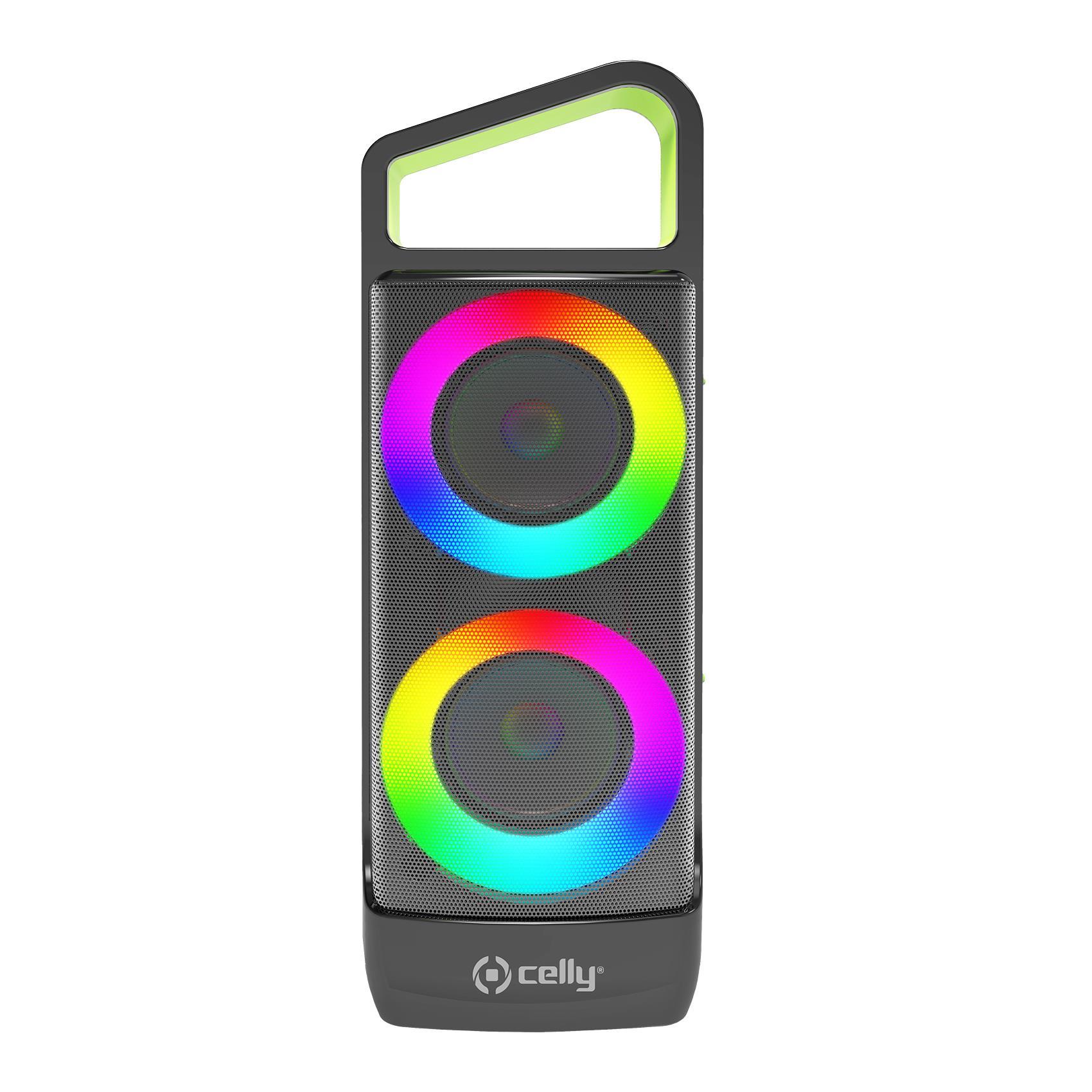 Celly SUMMER COLLECTION GROOVERGB - Altoparlante per eventi - portatile - senza fili - Bluetooth - 10 Watt - nero