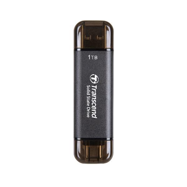 Transcend ESD310C - SSD - 1 TB - esterno (portatile) - USB 3.2 Gen 2x1 (USB-C connettore) - nero