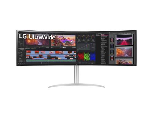LG UltraWide 49WQ95C-W - Monitor a LED - curvato - 49" - 5120 x 1440 UltraWide Dual QHD @ 144 Hz - Nano IPS - 400 cd/m² - 1000:1 - DisplayHDR 400 - 5 ms - 2xHDMI, DisplayPort, USB-C - altoparlanti