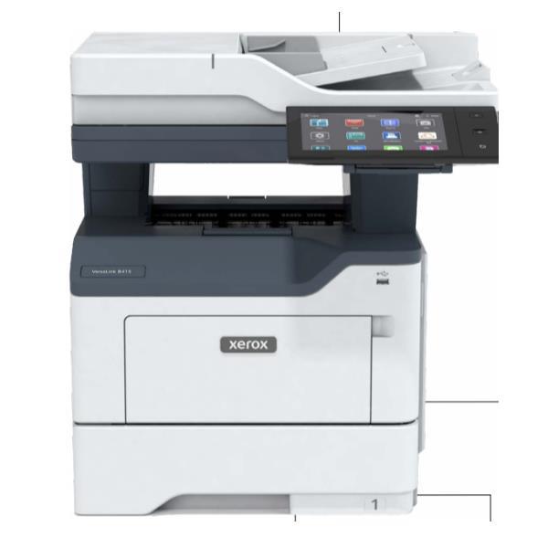 Xerox VersaLink B415V_DN - Stampante multifunzione - B/N - laser - Legal (216 x 356 mm) (originale) - Legal (supporti) - fino a 50 ppm (copia) - fino a 50 ppm (stampa) - 650 fogli - 33.6 Kbps - USB 2.0, Gigabit LAN, host USB, NFC