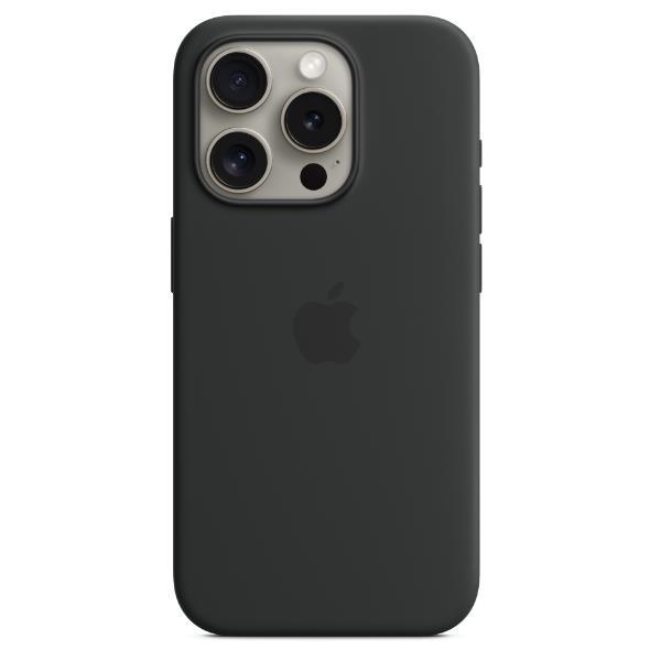 Apple - Cover per cellulare - compatibile MagSafe - silicone - nero - per iPhone 15 Pro