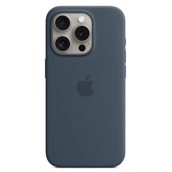 Apple - Cover per cellulare - compatibile MagSafe - silicone - blu tempesta - per iPhone 15 Pro